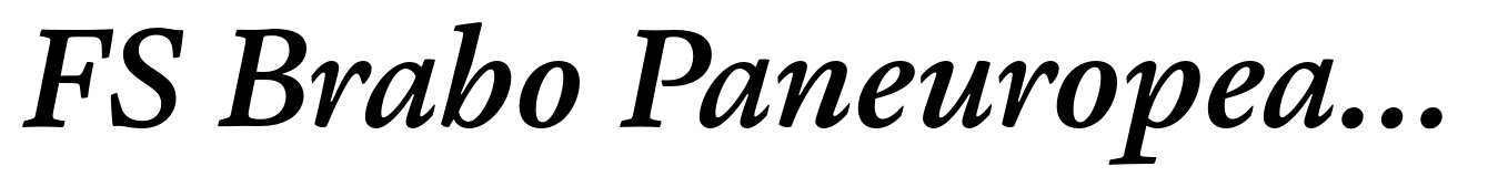 FS Brabo Paneuropean Semi Bold Italic